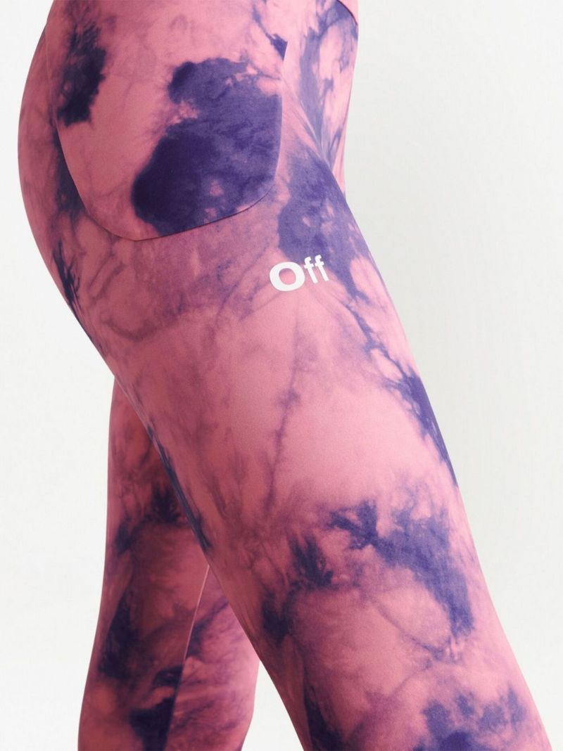 Pink Tie-dye Print Leggings