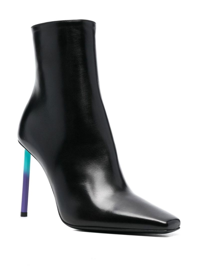Black Allen 140 Leather Ankle Boots