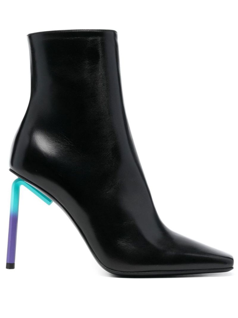 Black Allen 140 Leather Ankle Boots