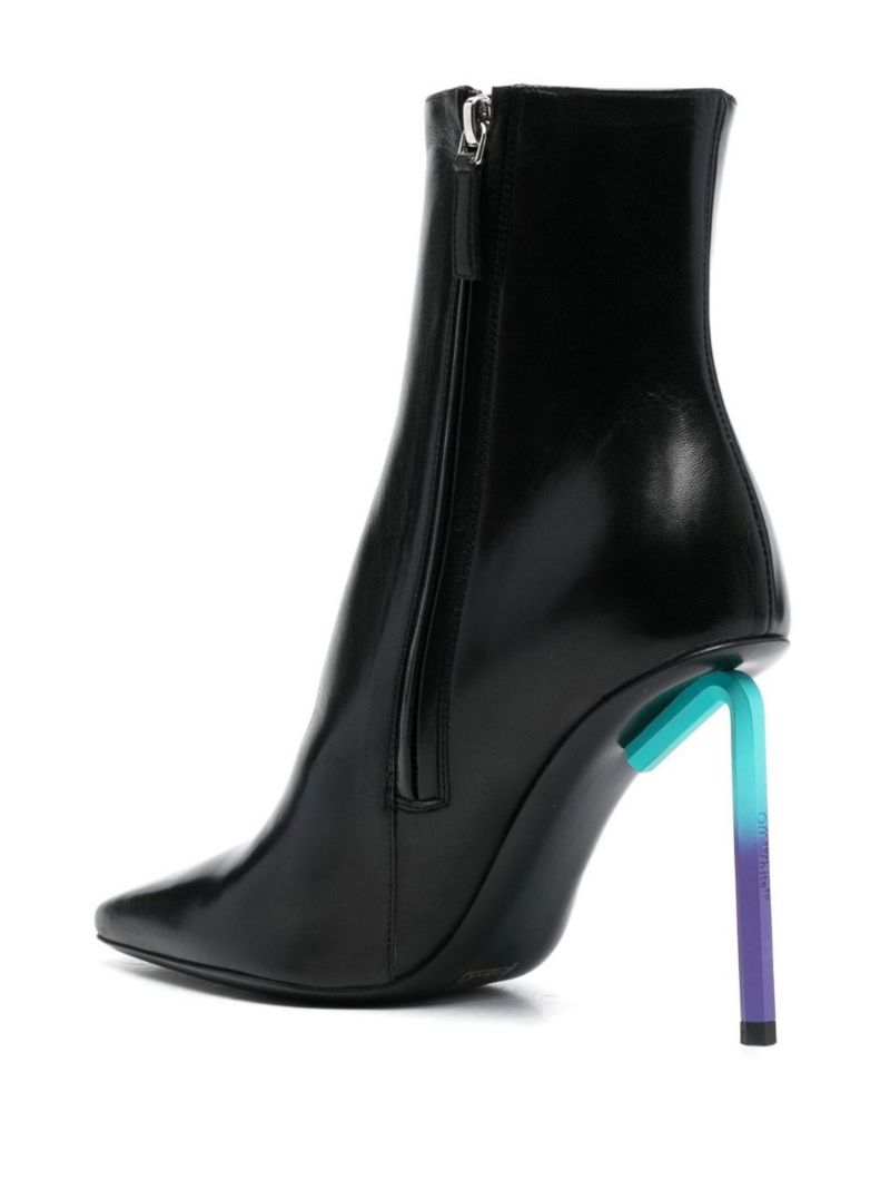 Black Allen 140 Leather Ankle Boots