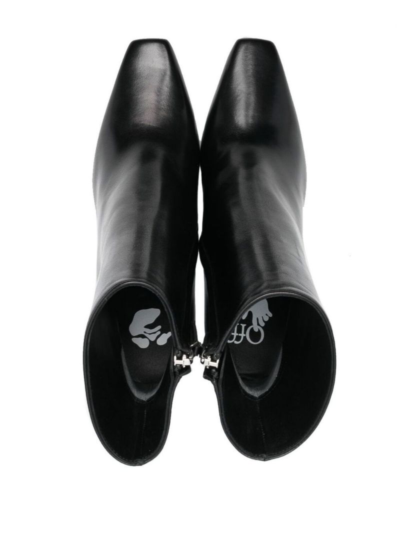 Black Allen 140 Leather Ankle Boots
