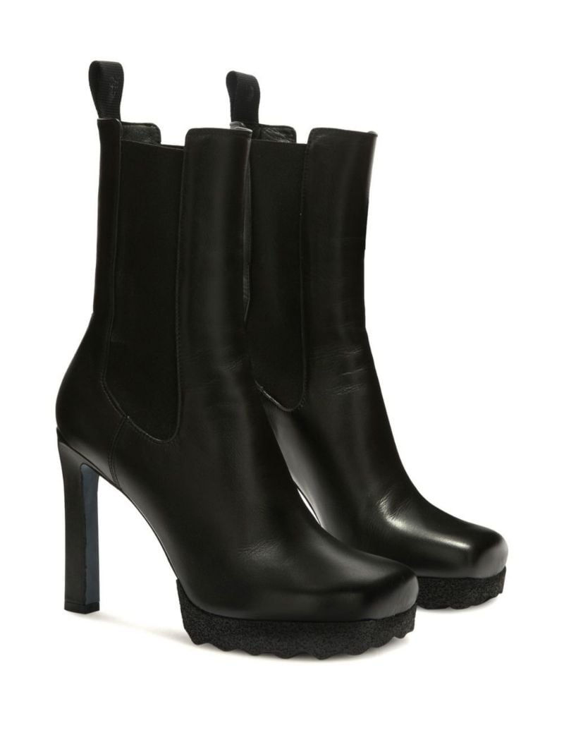 Black Sponge Leather Boots