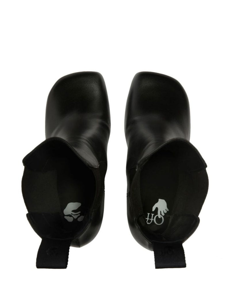 Black Sponge Leather Boots