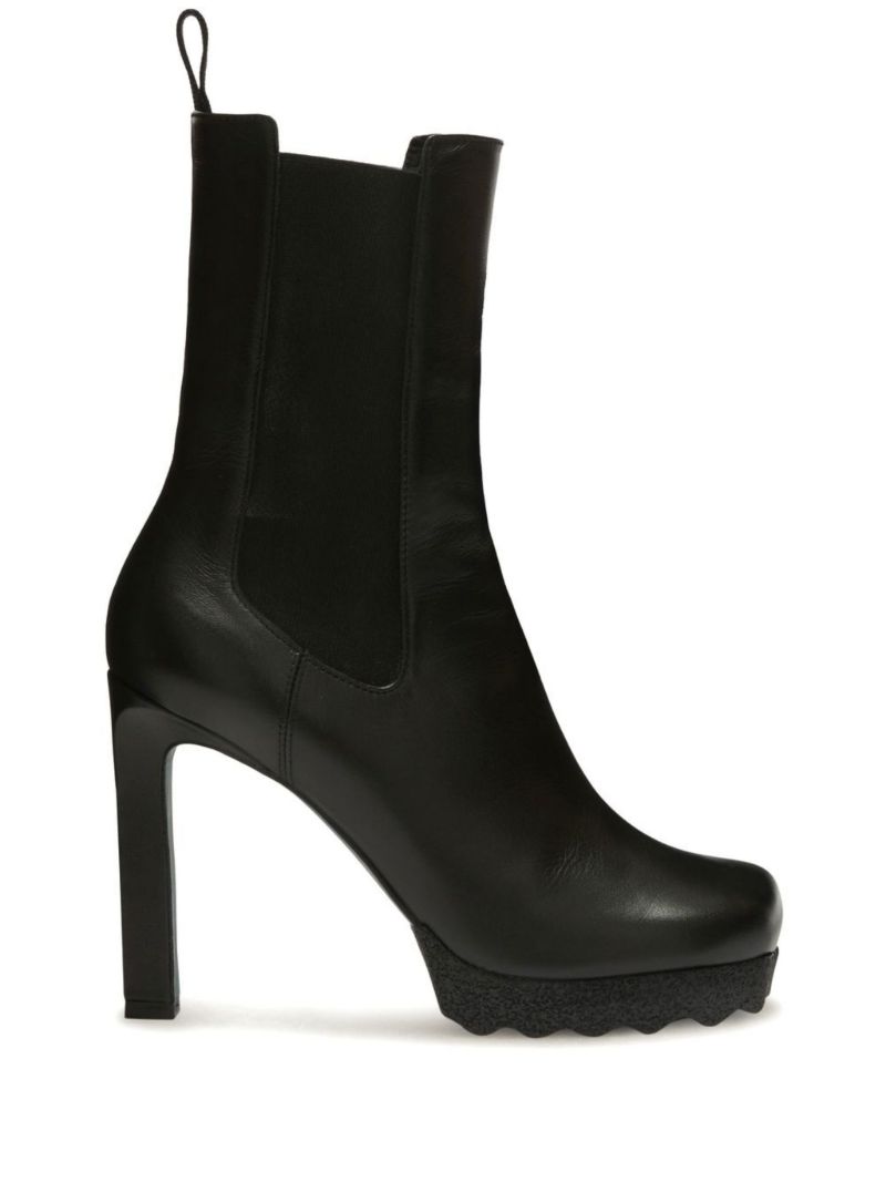 Black Sponge Leather Boots