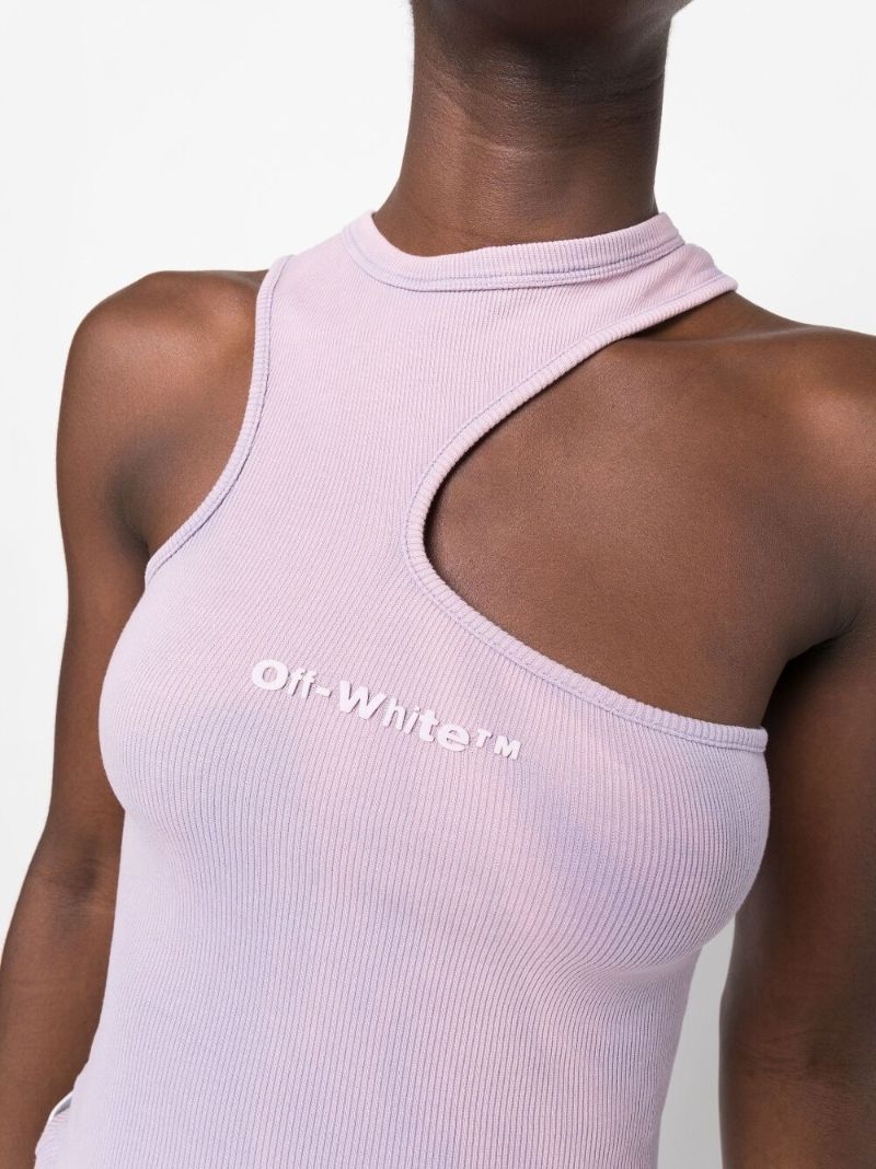 Purple Laundry Asymmetric Cotton Rowing Top