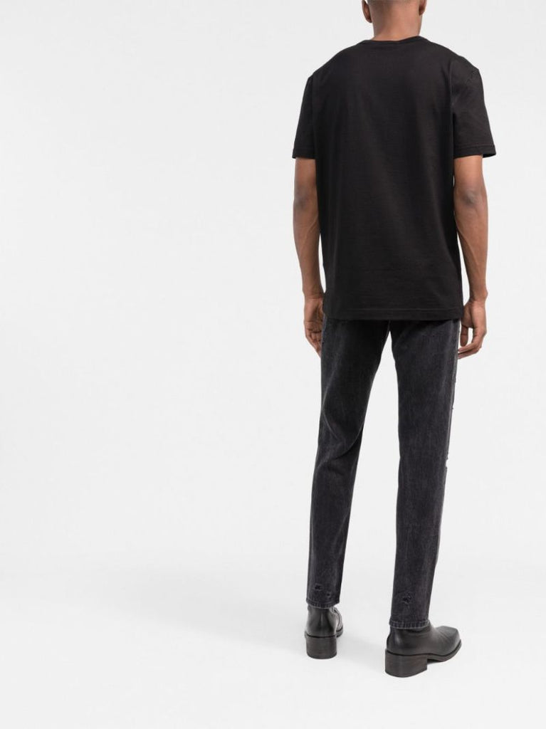 Black Dg Embroidered Cotton T-shirt
