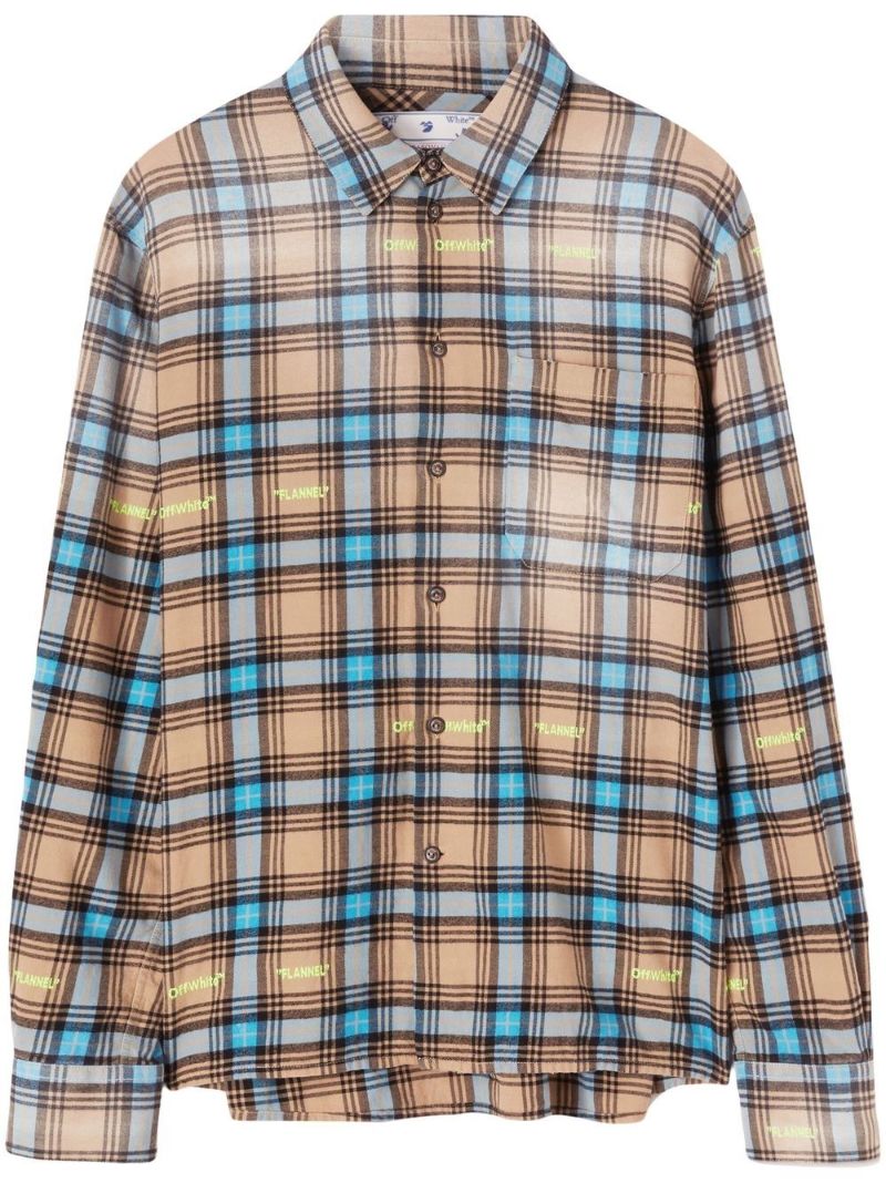 Neutral Check Flannel Shirt
