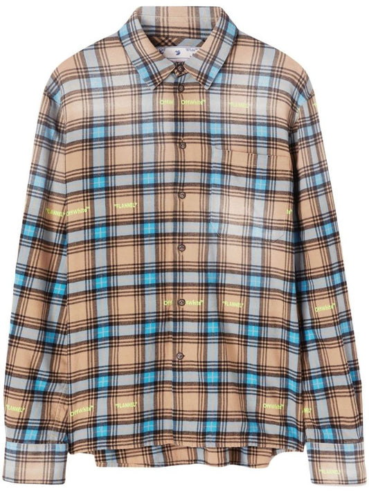 Neutral Check Flannel Shirt