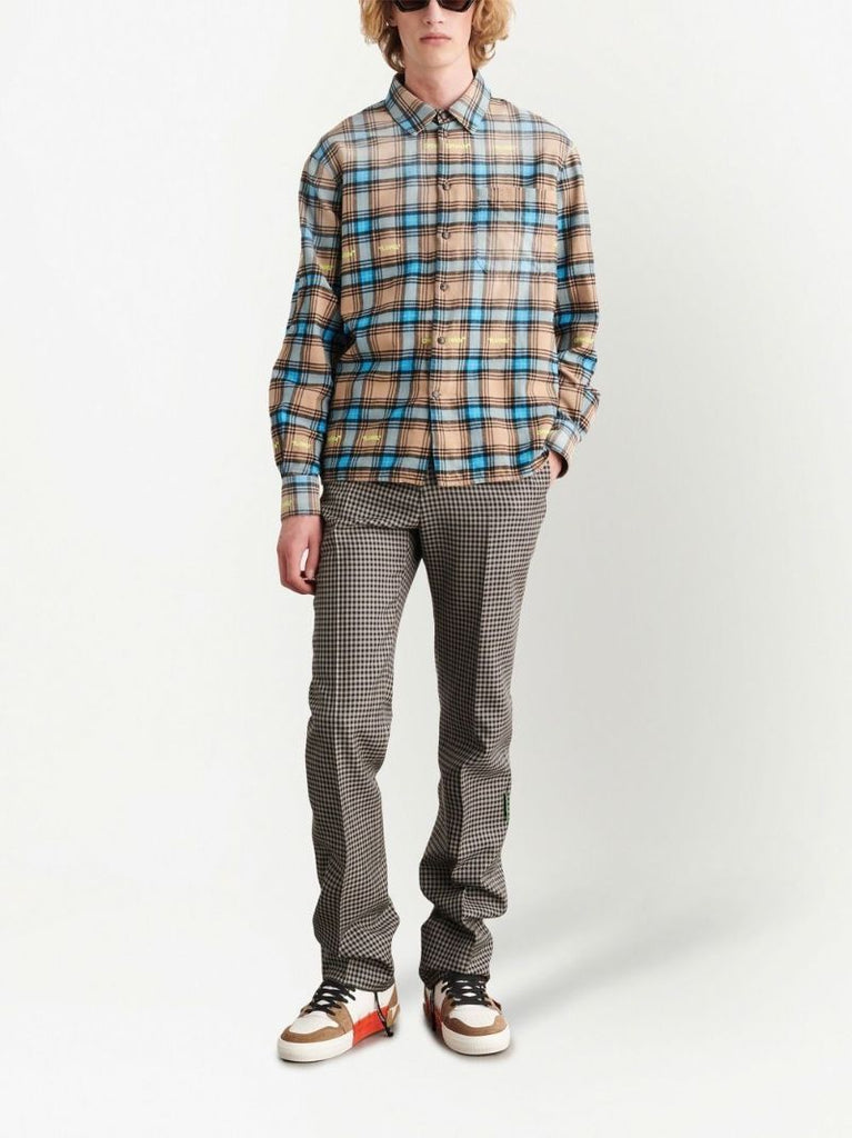 Neutral Check Flannel Shirt