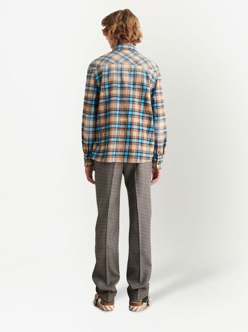 Neutral Check Flannel Shirt