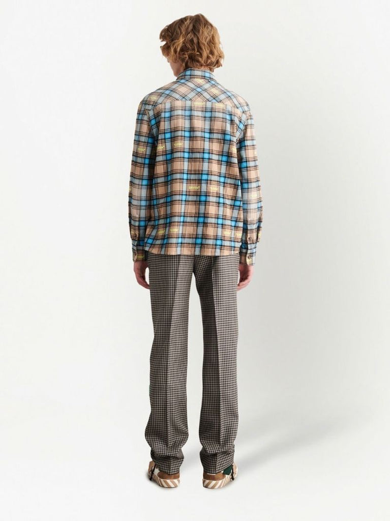 Neutral Check Flannel Shirt