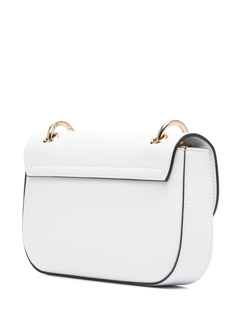 White Dg Leather Shoulder Bag
