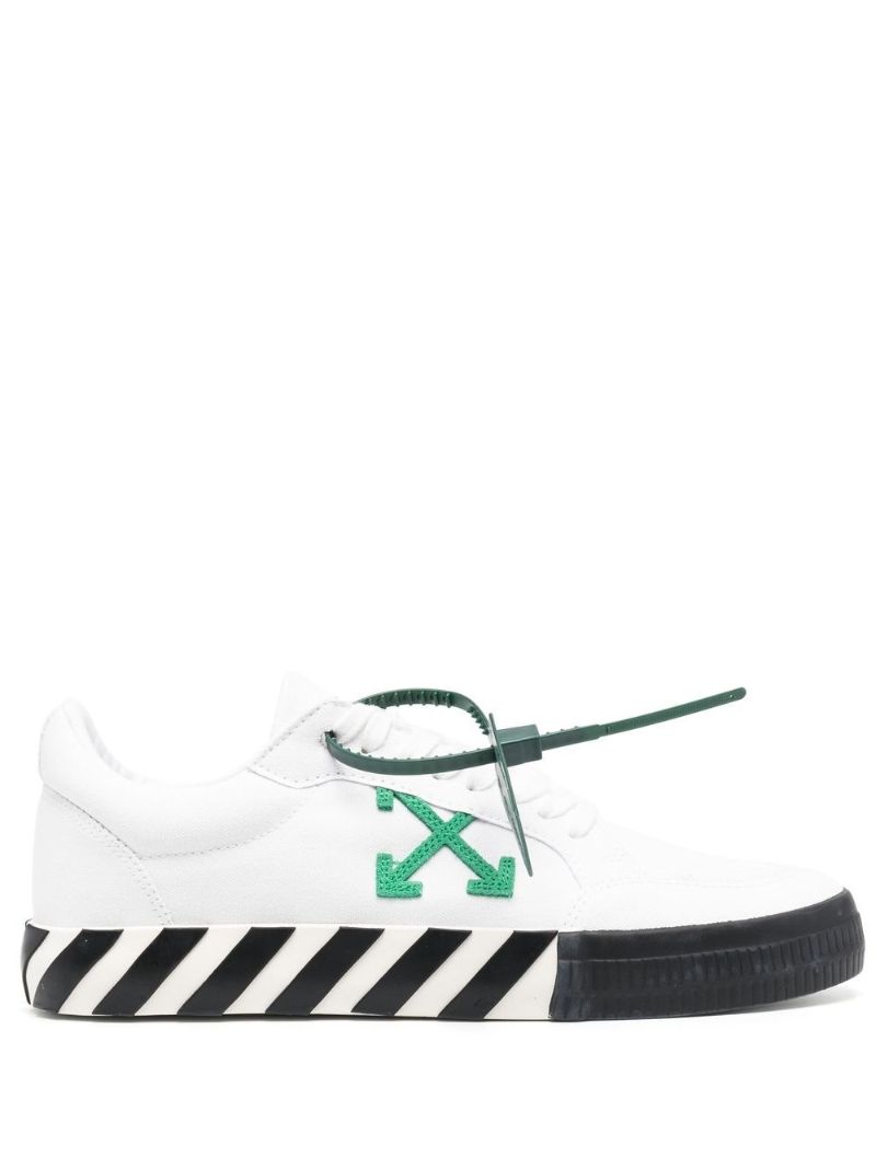 White Vulcanized Low Top Sneakers