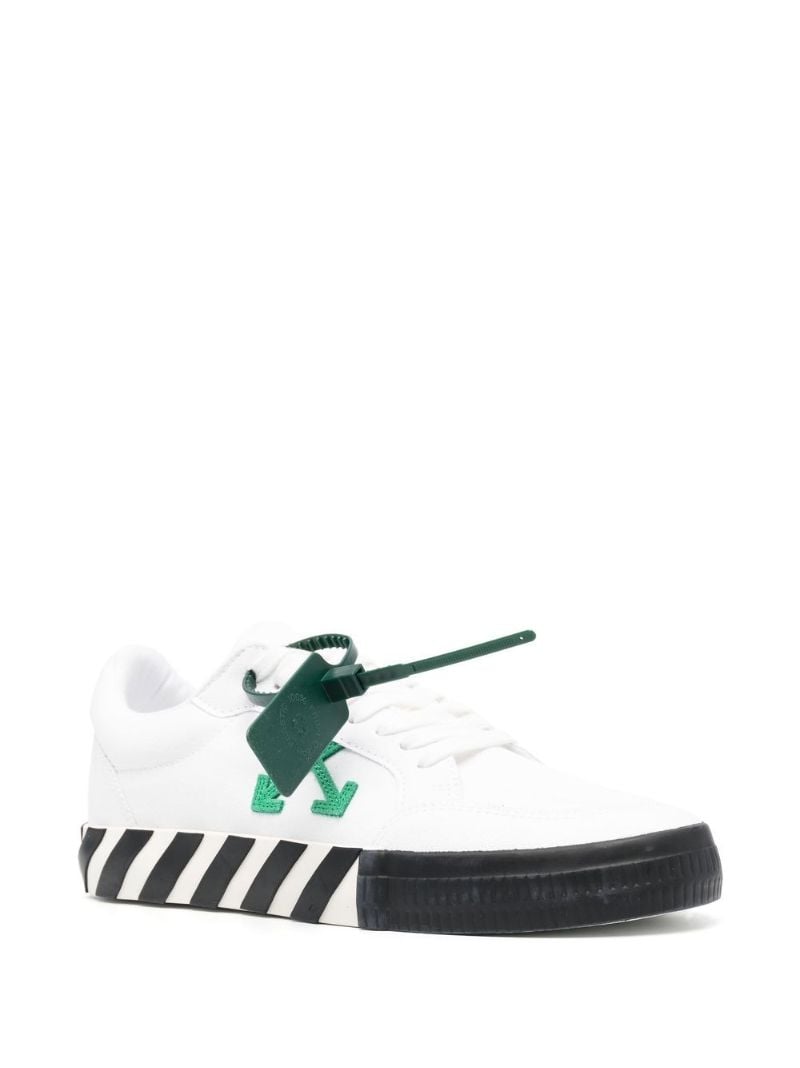 White Vulcanized Low Top Sneakers