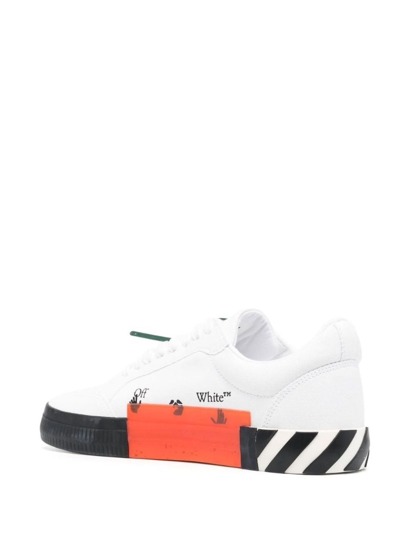 White Vulcanized Low Top Sneakers