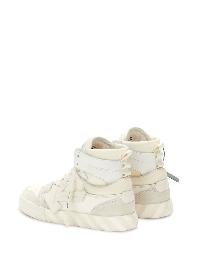 White Vulcanized High-top Sneakers