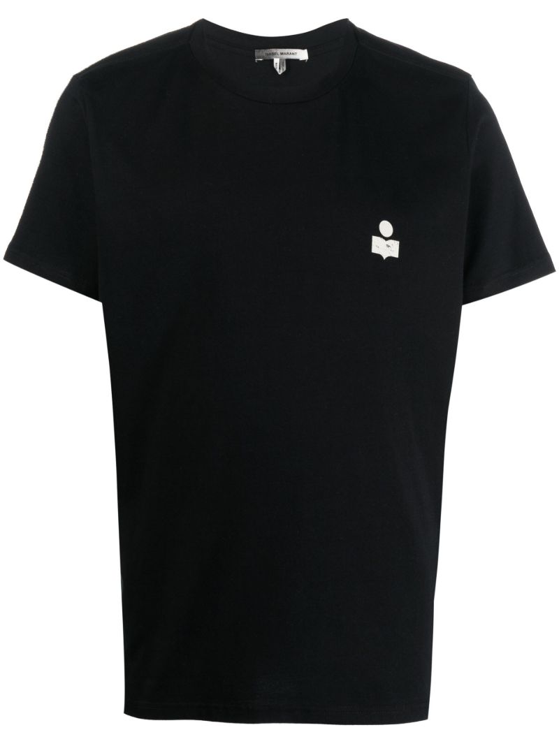 Black Logo Print Organic Cotton T-shirt