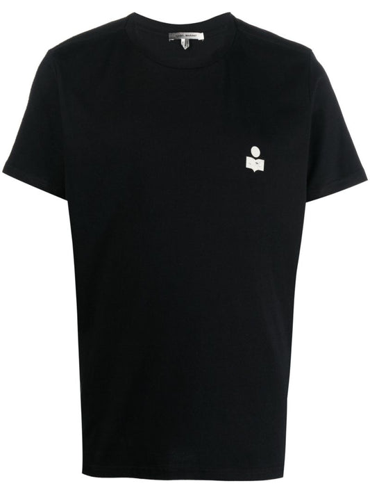 Black Logo Print Organic Cotton T-shirt