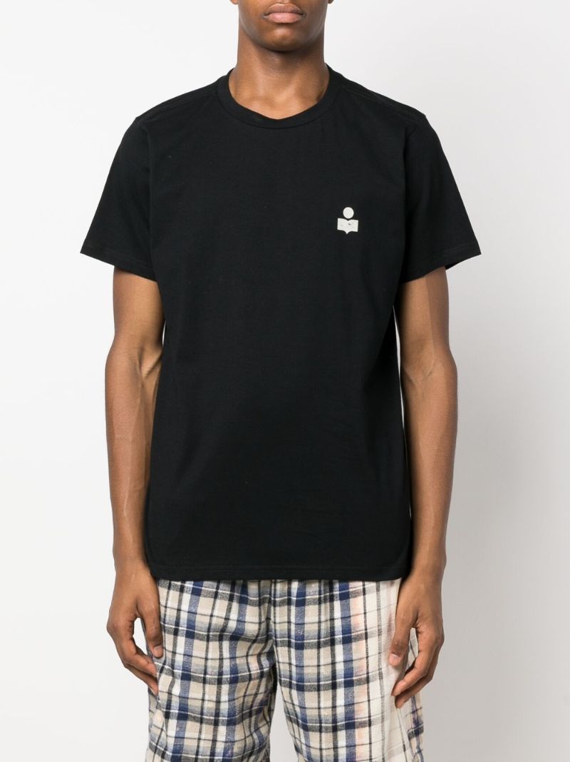 Black Logo Print Organic Cotton T-shirt