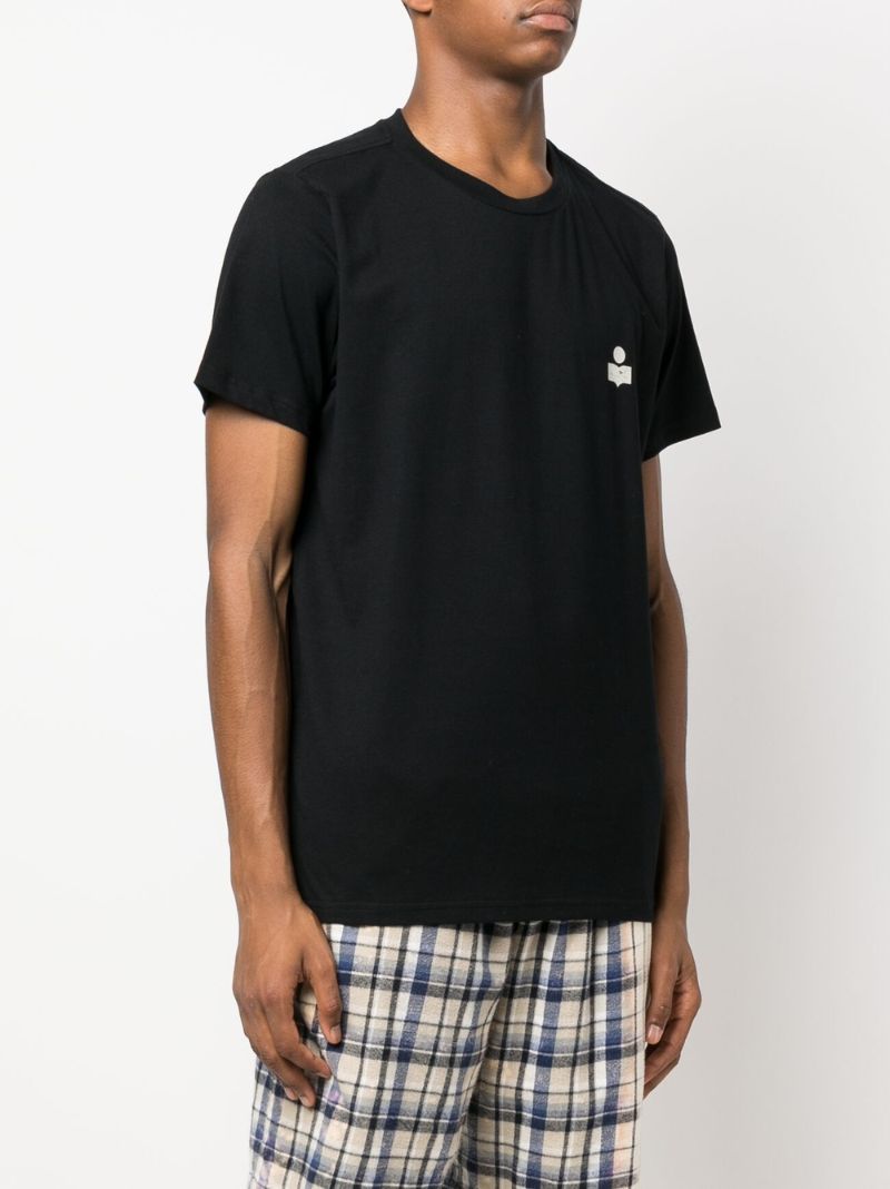 Black Logo Print Organic Cotton T-shirt