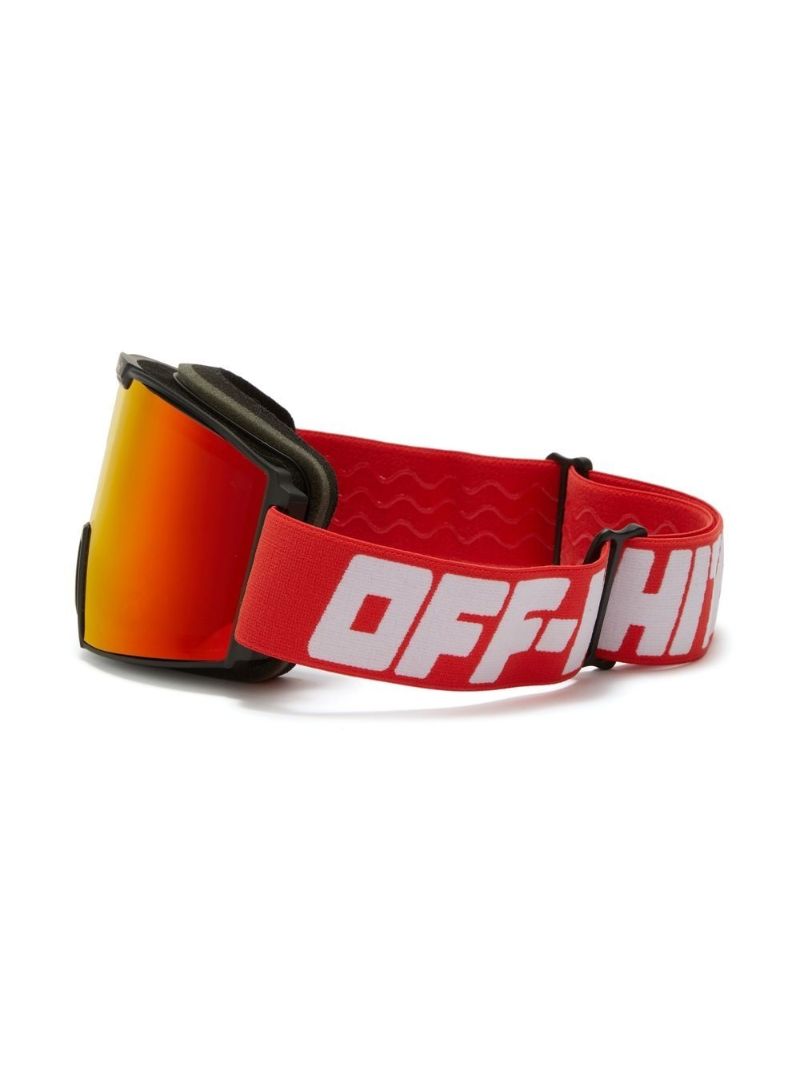 Red Gradient Mirrored Goggle Sunglasses