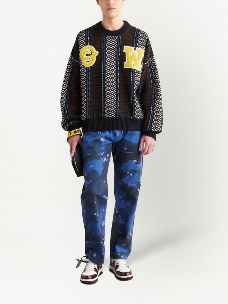 Blue Ow Baja Chunky Knit Sweater