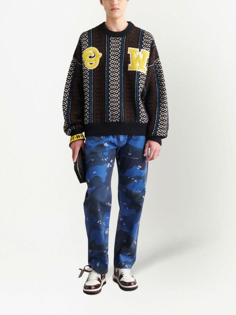 Blue Ow Baja Chunky Knit Sweater