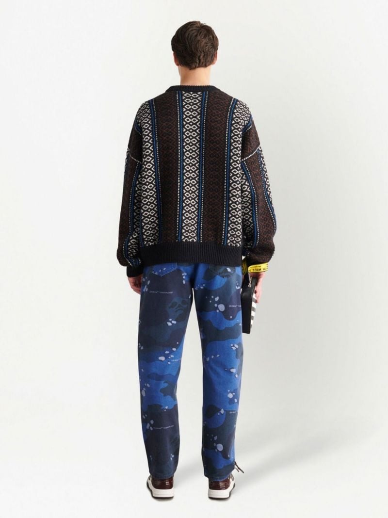Blue Ow Baja Chunky Knit Sweater