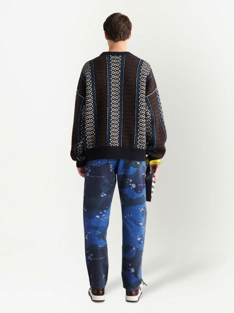 Blue Ow Baja Chunky Knit Sweater