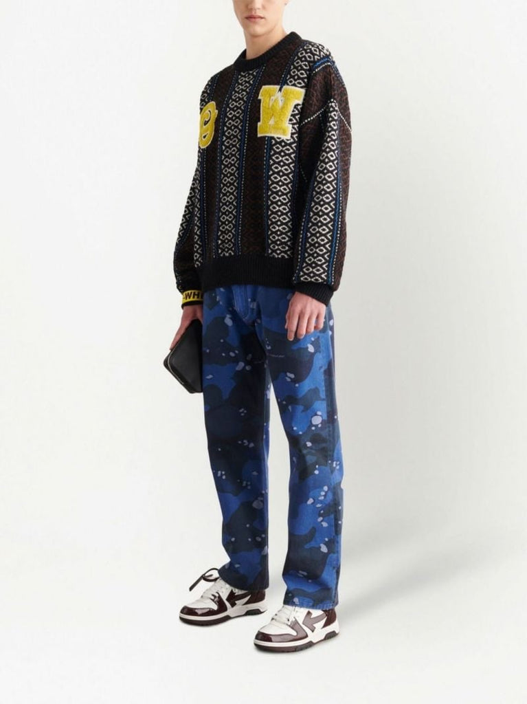 Blue Ow Baja Chunky Knit Sweater