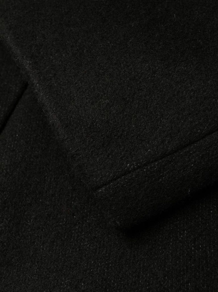 Black Graffiti Logo Single-breasted Coat