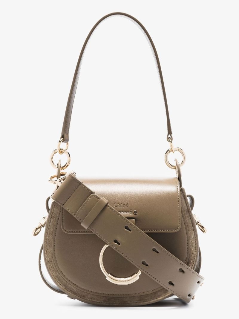 Green Tess Small Leather Shoulder Bag