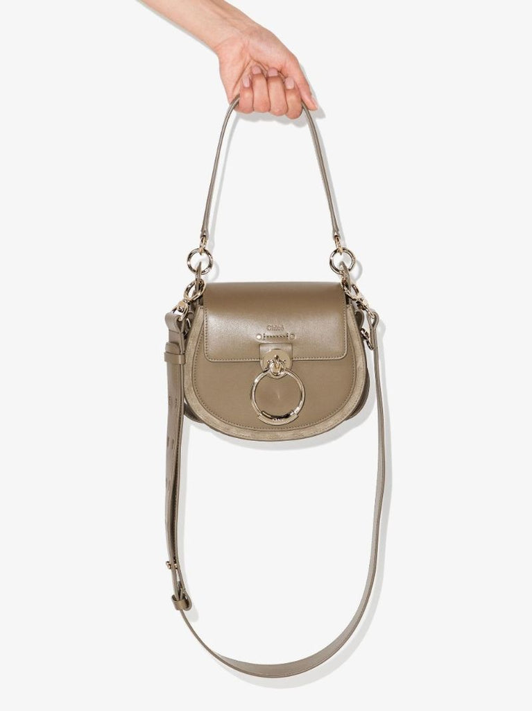 Green Tess Small Leather Shoulder Bag