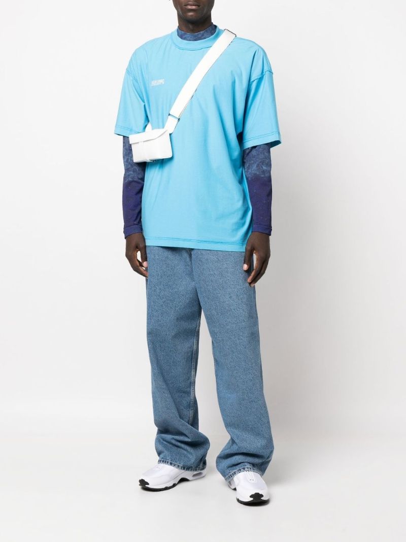 Blue Wide Leg Jeans