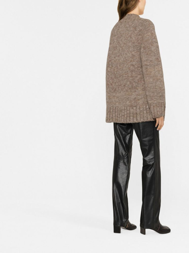 Brown Knitted Cardigan
