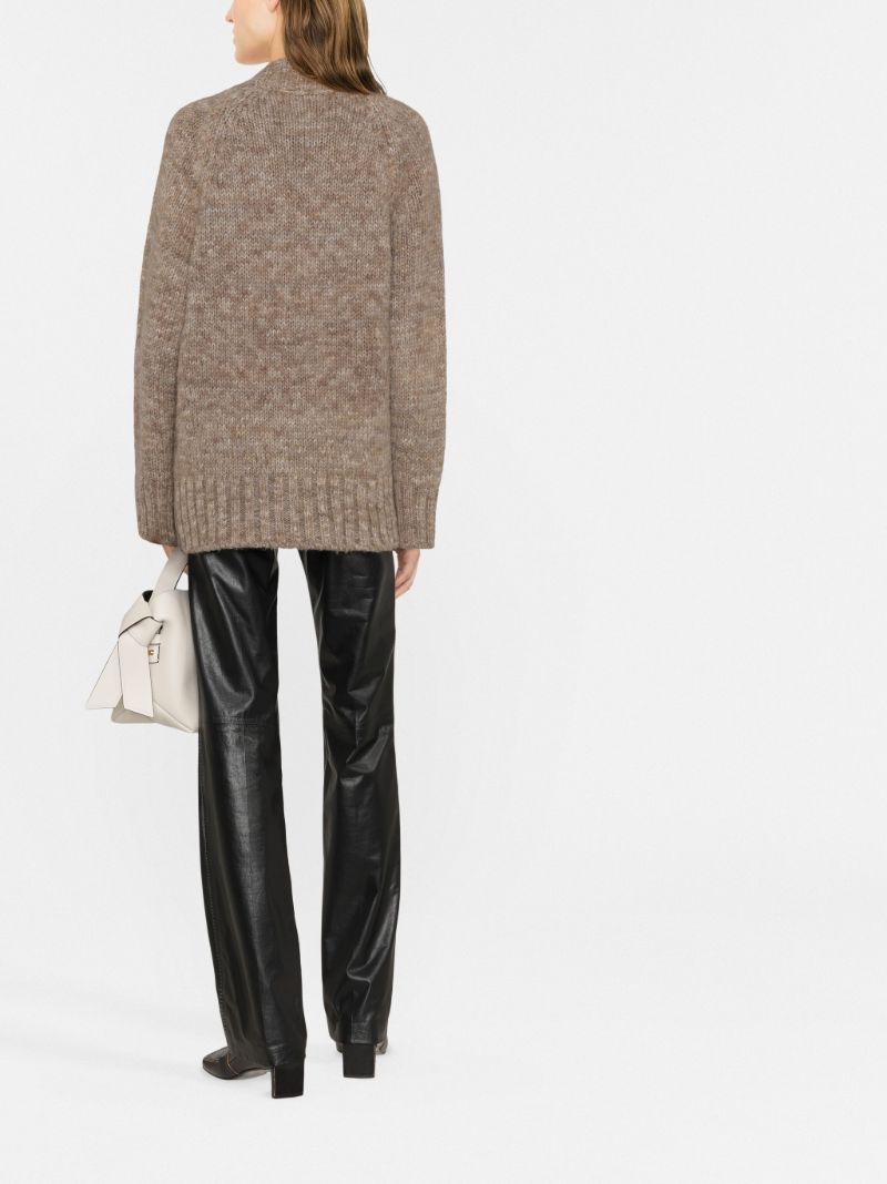 Brown Knitted Cardigan