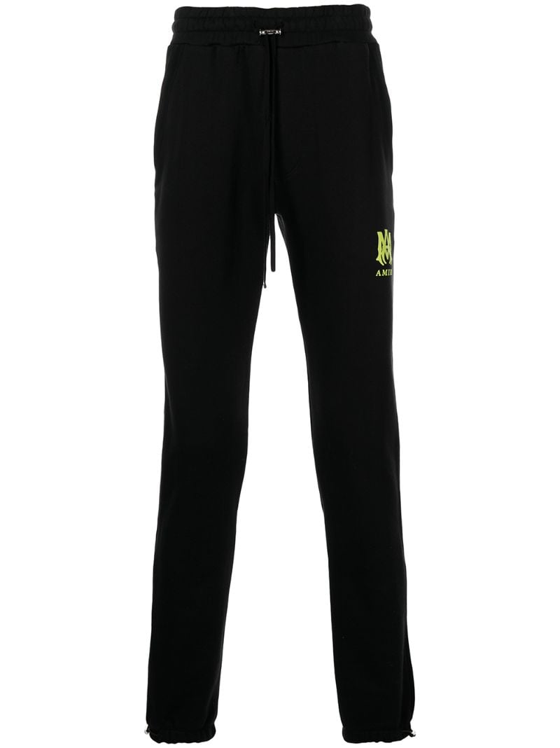 Black Logo Cotton Track Pants