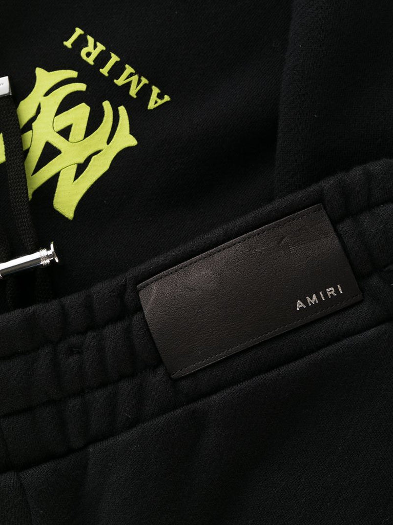 Black Logo Cotton Track Pants