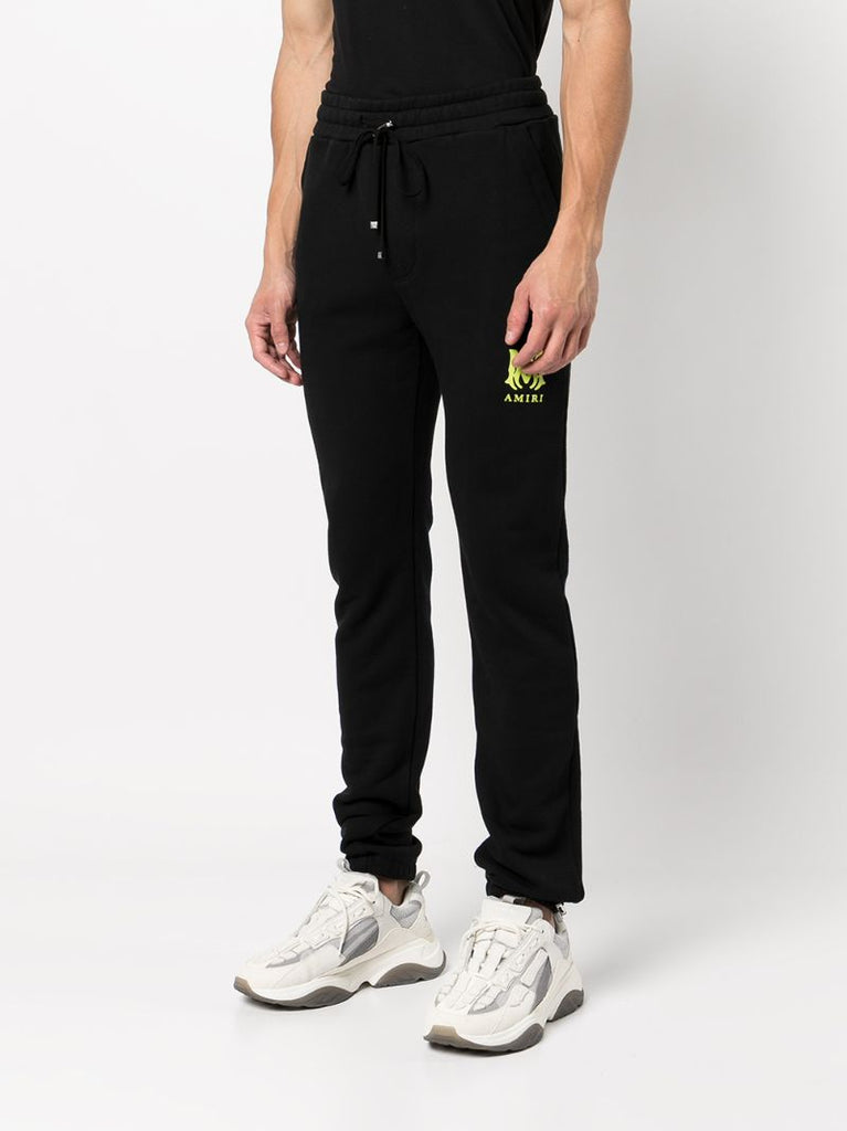 Black Logo Cotton Track Pants