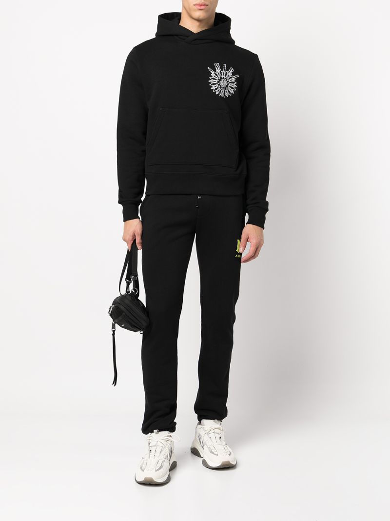 Black Logo Cotton Track Pants