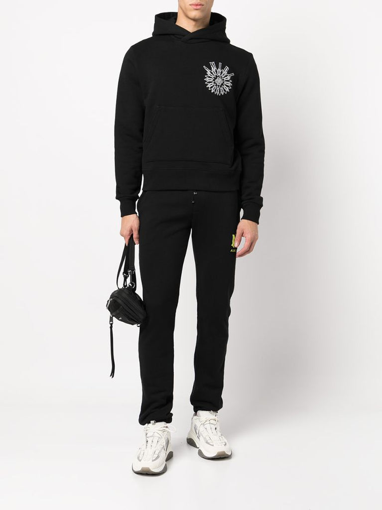 Black Logo Cotton Track Pants