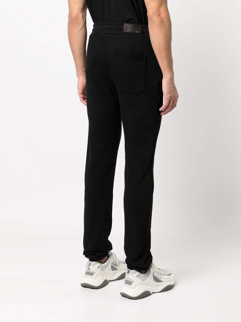 Black Logo Cotton Track Pants