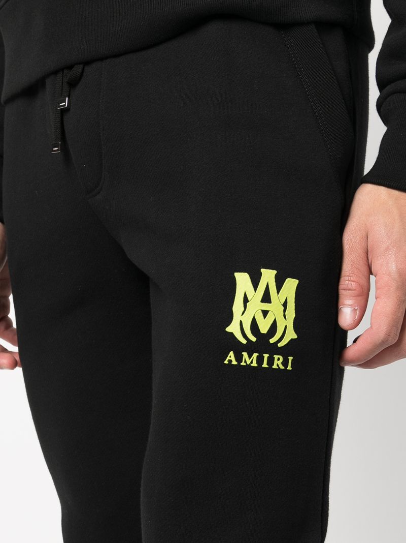 Black Logo Cotton Track Pants