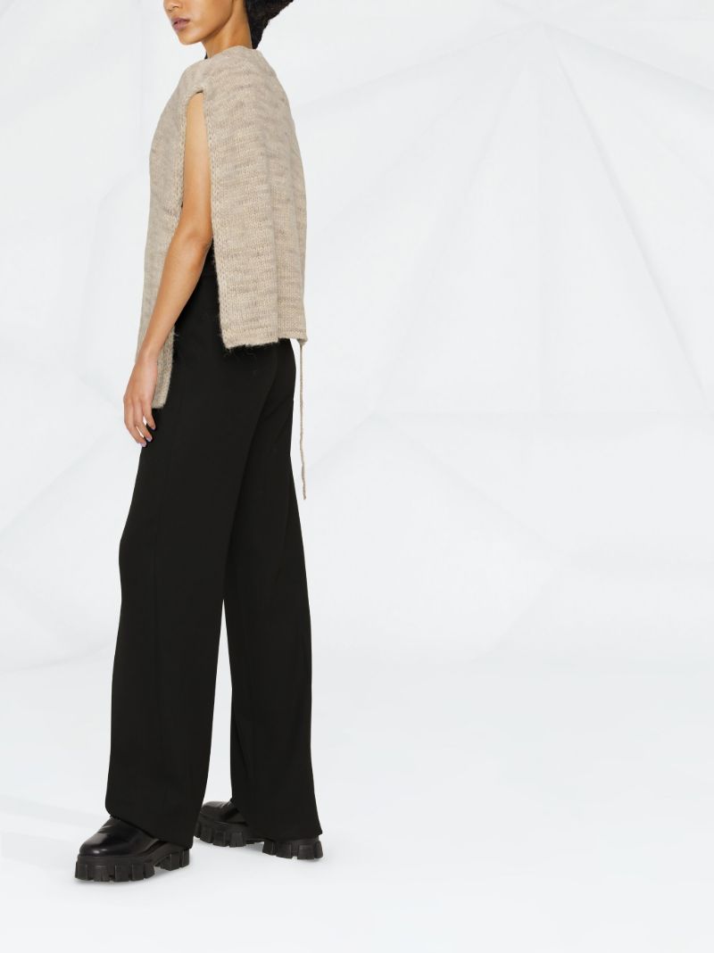 Beige Knitted Sweater Vest