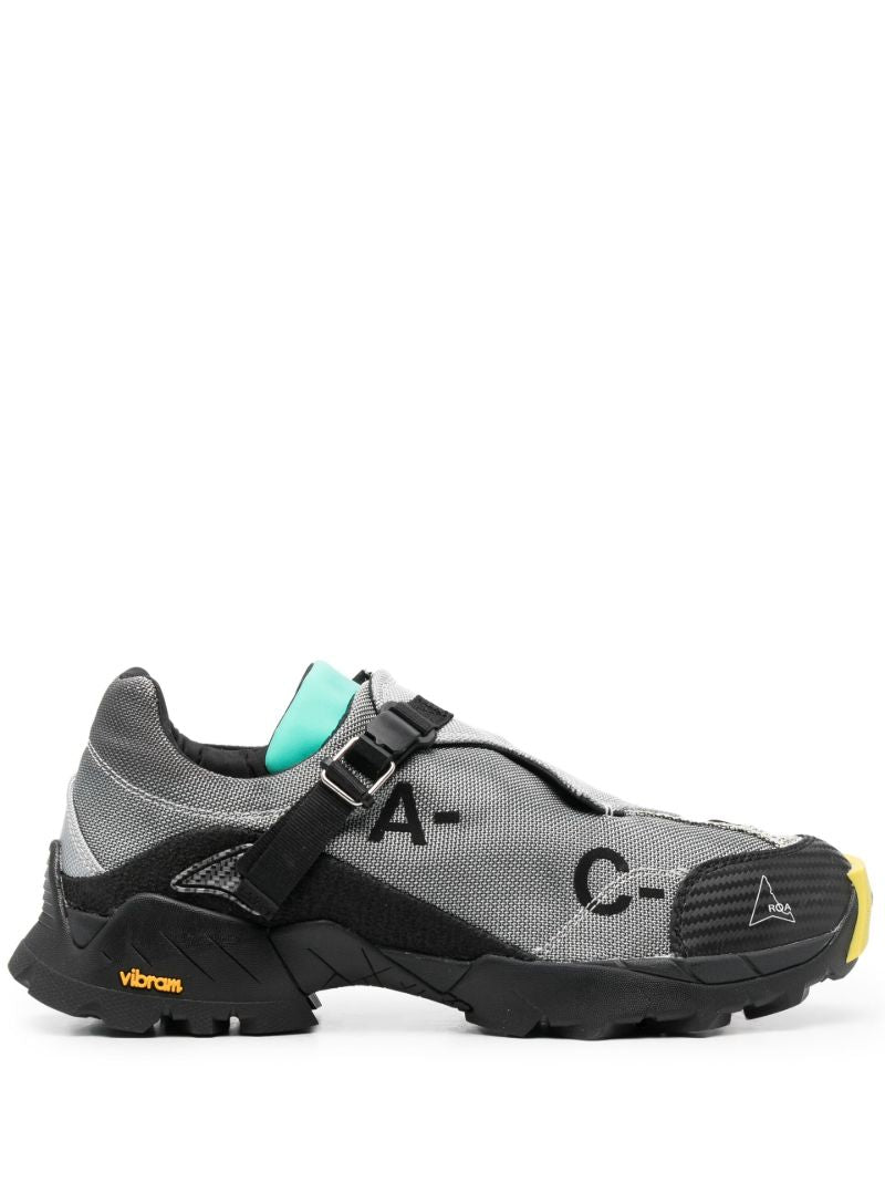 X Roa Black Minaar Panelled Hiking Sneakers