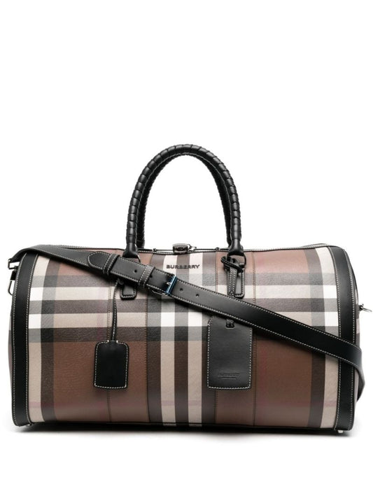 Brown House Check Canvas Holdall Bag