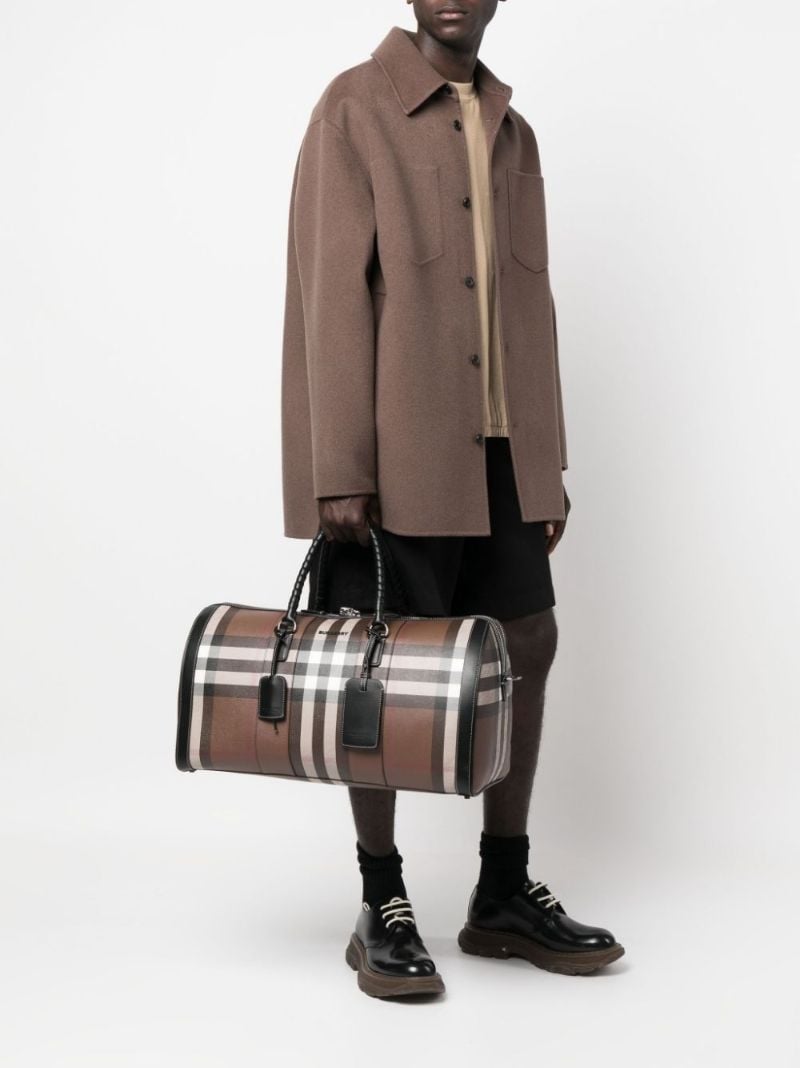 Brown House Check Canvas Holdall Bag