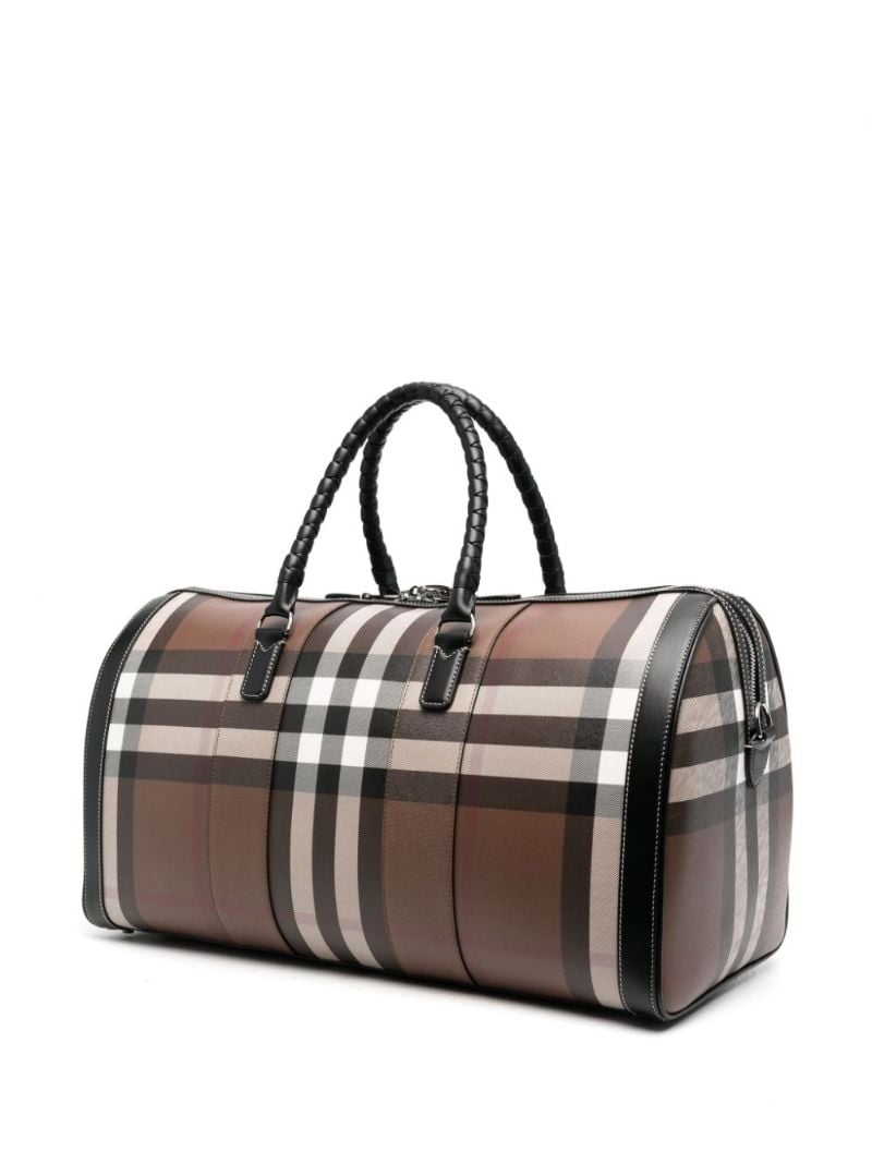 Brown House Check Canvas Holdall Bag