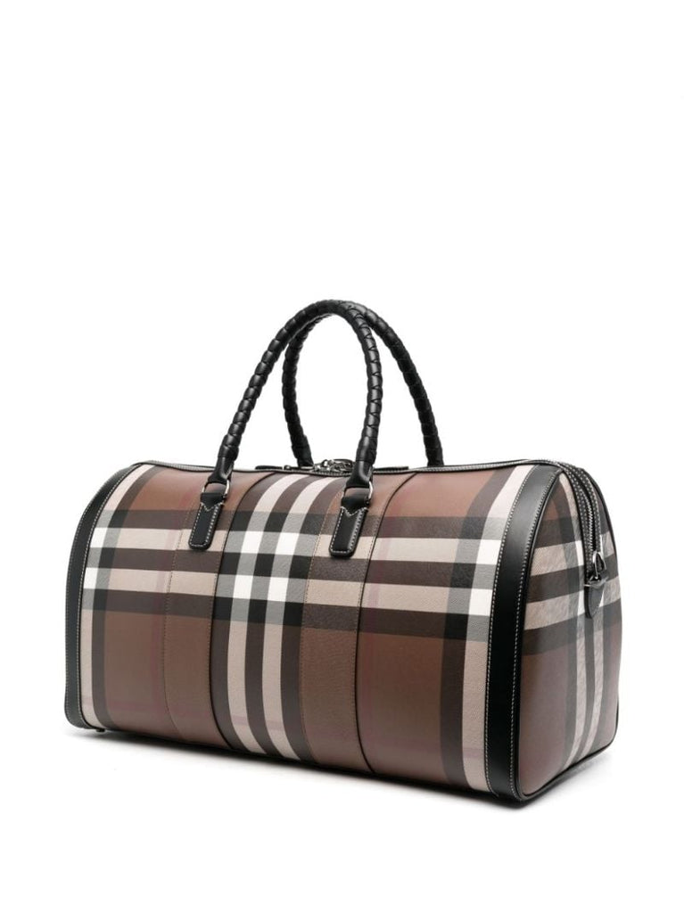 Brown House Check Canvas Holdall Bag