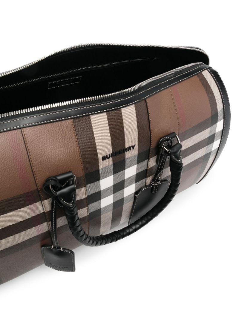 Brown House Check Canvas Holdall Bag